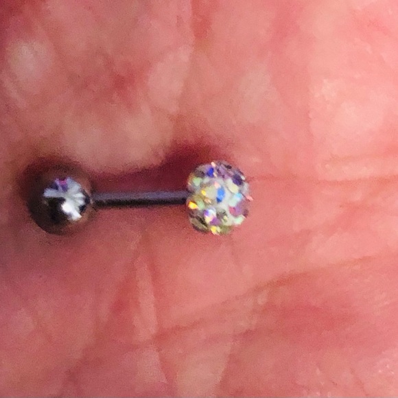 Crystal Round Ball Nose or Cartridge Ring - Picture 3 of 6